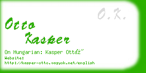 otto kasper business card